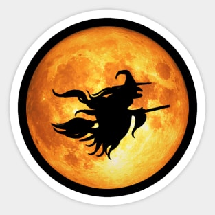 Halloween Witch Moon Sticker